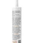 Side view of the 800 Degree Fahrenheit Flexible Latex Sealant For Direct Vent Appliances, Gas Fires, Pellet Stoves And Metal Flues A Tough, High-Heat Sealant That Expands And Contracts With Temperature Changes, Black, 10.3 oz Cartridge.