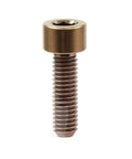 M3 And M4 Hex Socket Cap Screws Flanged With Serrated Teeth Titanium Bronze Finish 20 Millimeter close-up view of the screw
