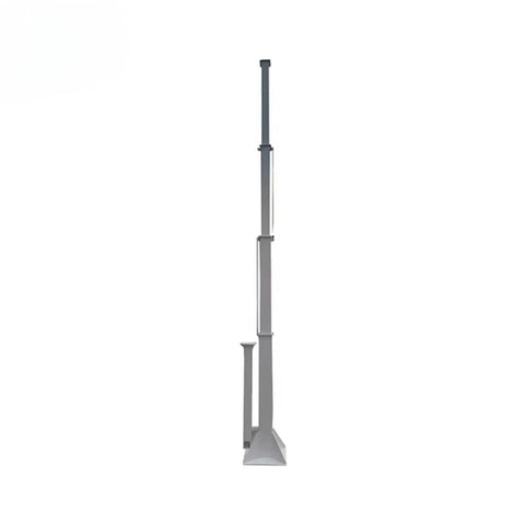 Heavy Hitter Manual Retractable Telescopic Mast For Communication Signal Antenna with steel design and lockable sections.