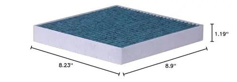 Cabin Air Filter For Hyundai Tucson Elantra Santa Fe Kia Sportage Sorento K5 Santa Cruz Ioniq 5 with four stage filtration dimensions