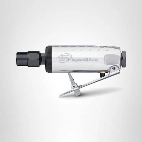 One Quarter Inch Air Die Grinder With Straight Head Design, lightweight aluminum housing, side view of compact 28,000 RPM tool
