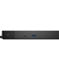Thunderbolt WD22TB4 Professional Dock Hub With 130W Rapid Power Delivery And True Quad 4K Monitor Output Bundle side view showing ports.