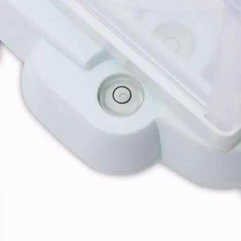 Close-up of base detail on Digital Precision Analytical Balance 2000g x 0.01g High Accuracy Lab Scale, focusing on level indicator.