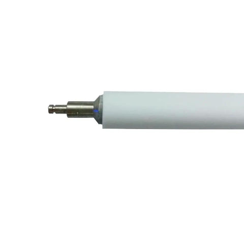 No Sweat Peel Roller Kit For ZE500-4 Thermal Barcode Printer Exact Fit P1046696-059 showing white roller and metal shaft.