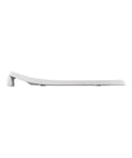 Side view of Elongated Plastic Toilet Seat With Stainless Steel Hinge For Commercial Use, Open Front, Seat Only, Easy Installation, Durable 1.0 Inch Thick