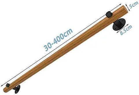 Matte Black Pipe Handrail With Badass Vintage Industrial Vibe Wall Mounted Stair Guardrail For Indoor Outdoor Spaces Heavy Duty Solid Grip Safety Support Bar For Elderly And Accessibility Needs Built Tough, 30-400cm.