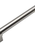Five Pack Satin Nickel Bar Cabinet Handle Pull With 5 Inch Hole Centers, Contemporary Steel Cabinet Hardware, mounted on surface