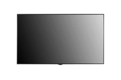 Slick 86 Inch 4K Ultra High Definition Digital Signage Display Clean Modern Bezel from the front on a white background.