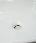 Close-up of USZWBY Vessel Sinks Bathroom Vessel Sink Modern Simple Balcony Ceramic Single Basin with drain hole.