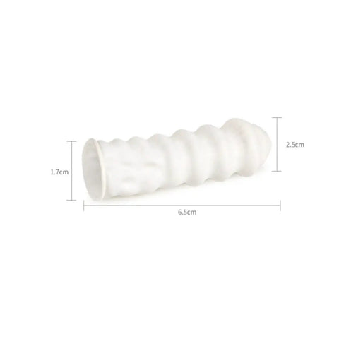 Top Shelf Anti Static Fingertip Protectors White Latex Finger Cots No Sweat Safety Gloves 6.5cm long for electronics repair.