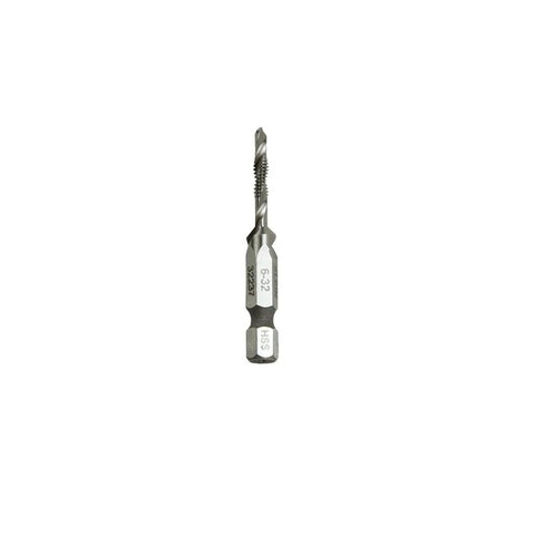 6-32 Drill Tap Replacement Tool With Deburr Feature For Aluminum Brass Copper Mild Steel And Plastic High Speed Steel Drill Tap One Quarter Inch Hex Quick Connect Drills Taps And Deburrs In One Step Fits Up To 10 Gauge Metal