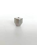 Waterjet pump seat 014388-1; metal cylindrical part with conical base and silver finish