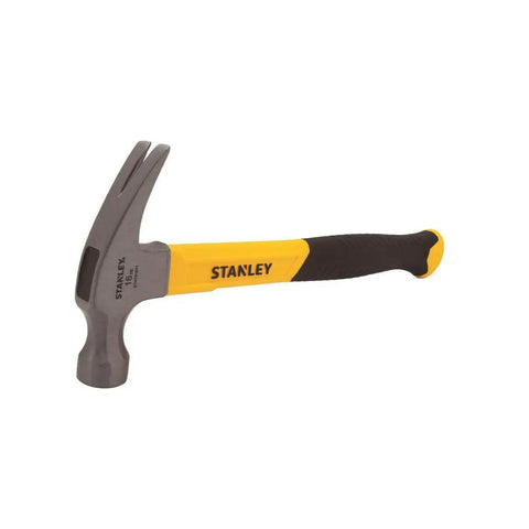 16 Oz Rip Claw Fiberglass Hammer With Vibration Reducing Handle Forged High Carbon Steel Head Rim Tempered For Less Chipping Durable Carpenter Tool Built For Heavy Duty Framing And Demolition, side view