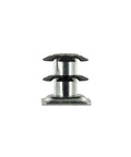 Threaded Caster Insert For 1 Inch Square Tube 16-18 Gauge, Heat Treated Steel, 3/8-16 Thread, Deep Set Mounting For Secure Fit, Flush Finish