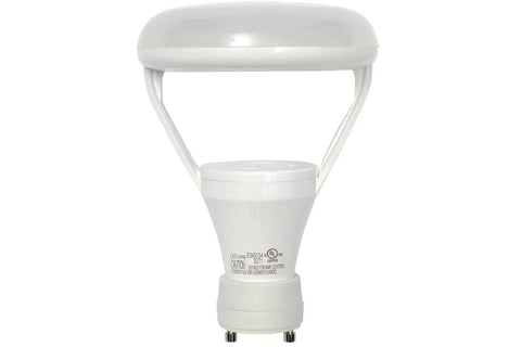 Recessed LED Inlet for Home Ventilation Systems, 11W, white, for HRVs/ERVs use, side view showing GU10 base and dome shape.