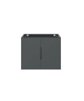 Vitality 24 Inch Gray Bathroom Vanity Cabinet With Modern Clean Lines And Durable MDF Melamine Finish And Ample Interior Storage Sink Basin Not Included Ready For Stylish Bath Renovation front view