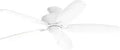 Renew Energy Star 52 Inch Matte White Ceiling Fan With Ultra Quiet Reversible Blades, high-efficiency modern finish