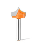 Premium 6mm Shank CNC Router Bit Fancy Milling Cutter for Woodworking Carving Projects, featuring a silver blade and orange base.