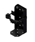 Heavy duty black metal bracket for mounting Pack Of 3 5 LB ABC Dry Chemical Fire Extinguishers with UL Listed rating.
