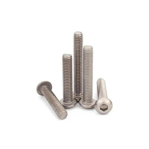 Ultra Light Titanium M3 X 5mm Allen Hex Socket Round Button Head Bolt Grade 2 Machine Screw Rustproof For Outdoor Use 20pcs Pack