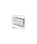 Rear view of Oil Rubbed Bronze Senior Cardiff Glass Door Hinge For Half Inch Thick Glass Heavy Duty 145 Lb Capacity 36 Inch Max Width