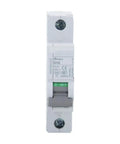 Heavy Duty Miniature Circuit Breaker 16Amp Single Pole D Curve 230Volt 4.5Kiloamp, front view with marked ON-OFF switch.