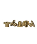 Brass flanged fittings in various angles, suitable for mechanical applications and crafting.