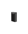Rock Solid Outdoor Natural Gas Tankless Water Heater With Smart Voice Control and Top Shelf 140000 Btu Efficiency, compact black design.