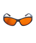 Premium Od5 Laser Safety Glasses Featuring Crystal Clear Lenses And Heavy Duty Frames, orange lenses for eye protection.