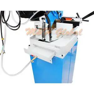 Pro Grade Heavy Duty Cold Cut Circular Saw Featuring A Swivel Base Included Rock Solid Work Stand 11 Inch Blade detail view of motor setup.