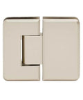 Pinnacle 180 Series Satin Nickel Glass To Glass Hinge Self Centering Reversible 5 Degree Pivot Pin 180 Degree Swing