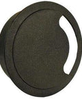 Heavy Duty Floor Grommet With Cover 4 Inch Black ABS Plastic Cable Management for easy installation, swivel lid closed view