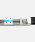 Mini Linear Rail Guide System For DIY CNC Stage And Motorized Slide Table With Ladder Type Screw Actuator Nema 11 Stepper Motor 300mm Stroke Aluminum Alloy High Precision 0.02mm Smooth Motion close-up view