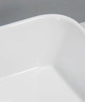 Close-up view of glossy white USZWBY Vessel Sinks Modern Minimalist Creative Sink Home Art Above Counter Basin.