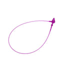 1000 Pack Premium Purple 5 Inch Plastic Snap Lock Pins in a looped shape for secure tagging of apparel and luggage.