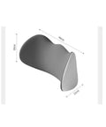 Heavy Duty Memory Foam Lumbar Support Cushion For Tesla Cybertruck Seats side view, ergonomic shape, dimensions 44cm x 19cm x 11cm.