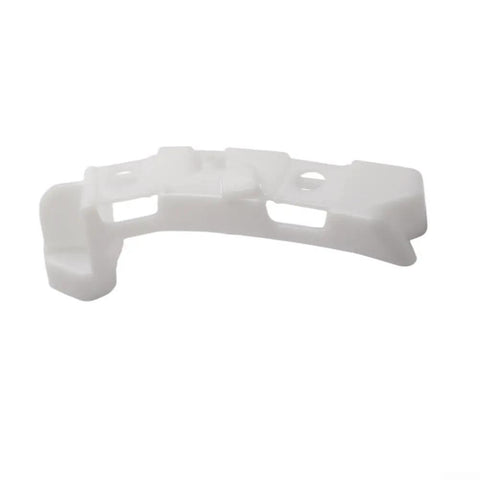 Left Front Bumper Side Retainer Bracket For 2012 Through 2019 Vehicles OEM Part 1607398380 FL Direct Fit ABS Construction For Long Lasting Durability And Precise Alignment Easy Install Restores Front End Structure, white ABS bracket