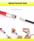Top Shelf Fiberglass Insulated Rescue Hook For High Voltage Electricians No Nonsense Life Saving Pole With Telescopic Shaft For Cable Line Maintenance And Tower Work, quick connect jack detail.