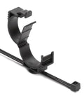HellermannTyton 156-01564 LOC Locking Clamp 20-25 Millimeters Unassembled To T50R Tie Black PA66, front view.