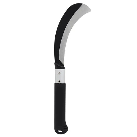 Heavy Duty Harvest Sickle With Carbon Steel Blade And Aluminum Handle For Clearing Tough Vines, Weeds And Saplings