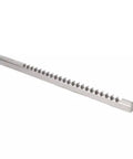 Pro Grade Keyway Broach Set For Lathe 22 Pc HSS Broaching Kit with a single keyway broach on white background