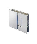 Victoria 180 Degree Glass-To-Glass Shower Hinge in polished chrome for heavy duty doors fits 3/8 to 1/2 inch tempered glass close-up