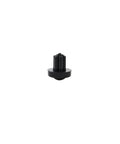 Single black rubber grate foot for gas stove, part of 12 pack heat resistant durable non slip foot pads bumpers to protect surfaces.