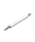 Pro Grade Heavy Duty Platen Roller Replacement For Zebra ZT200 ZT210 ZT220 ZT230 Thermal Printers, white roller with metal ends.