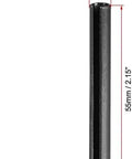 Slotted Spring Pins 6mm x 55mm Plain Finish 65Mn Steel Roll Assortment Kit, 50 Pc, close-up view showing pin dimensions