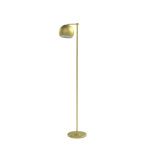 60 Inch Floor Lamp In Satin Gold Finish With Vintage Glam Style Inline Switch E26 Base Modern Gold Brass Look For Living Room Or Bedroom Slim Space Saving Design 5 Foot Cord For Easy Setup