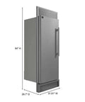 Pro Grade Built In Convertible Refrigerator And Freezer Combo With No Sweat Inverter Cooling 13.6 Cu Ft Capacity, 84 inch height, stainless steel.