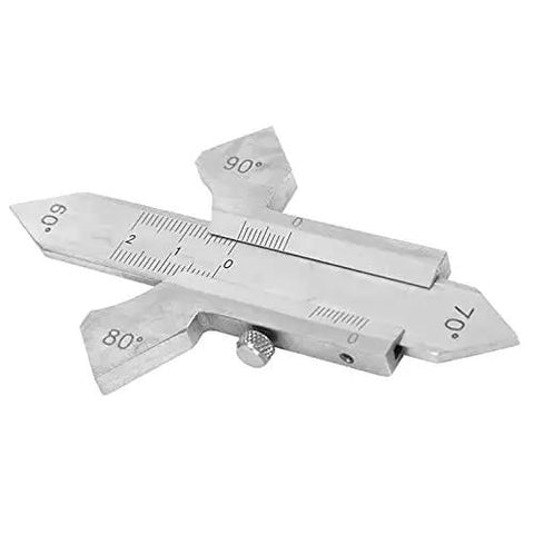 WJJDLLNP Calibre Vernier Caliper Manual Welding Gauge Stainless Steel Fillet Throat Gage for Measuring Reinforcement Digital with 60°, 70°, 80°, 90° angles.