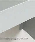 Close-up view of tough as nails metal awning for ev chargers, rust-proof finish, designed for outdoor protection.