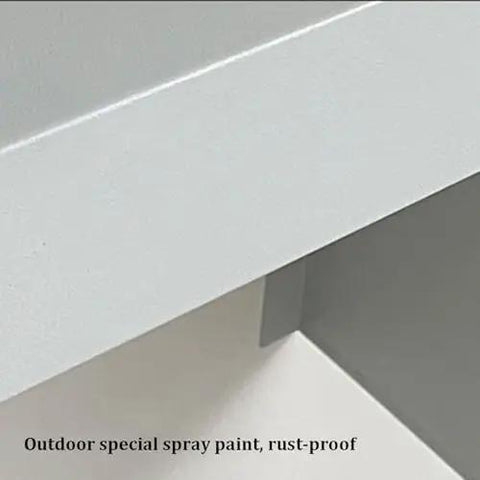 Close-up view of tough as nails metal awning for ev chargers, rust-proof finish, designed for outdoor protection.